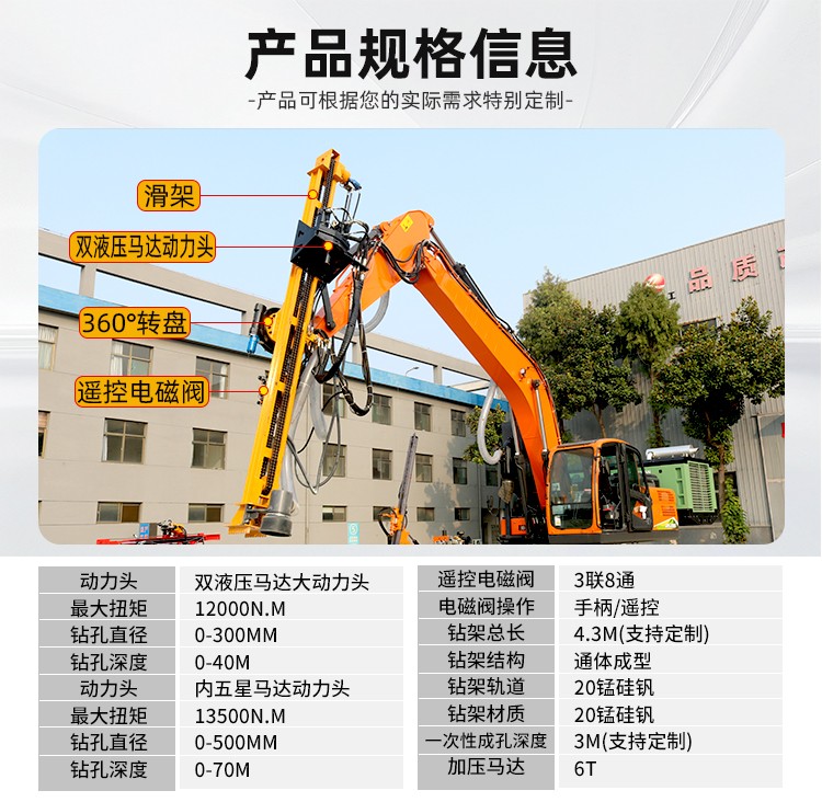 挖機改潛孔鉆機